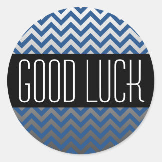 ZIGZAG-Muster - graue Gradienten + Ihr Backgr. Runder Aufkleber