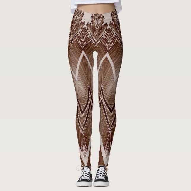 Zigzag-Muster "Ratti_Creative_Arts"-Leggings Leggings (Vorderseite)