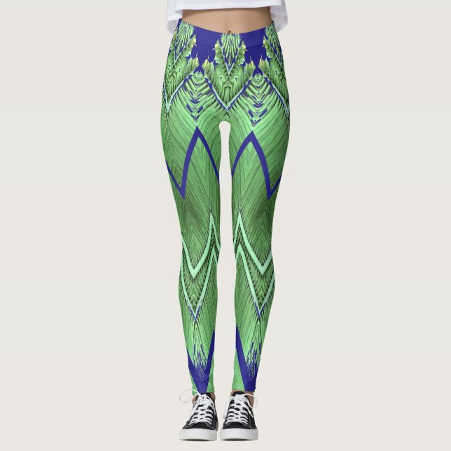 Zigzag-Muster "Ratti_Creative_Arts"-Leggings Leggings (Vorderseite)