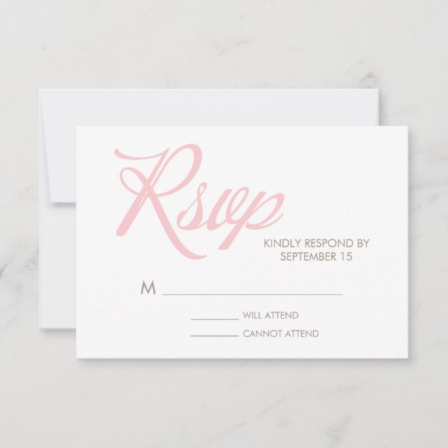 Zigzag Muster Wedding Response Card RSVP Karte (Vorderseite)