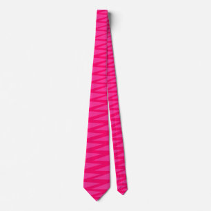 Zigzag - Neon Red auf Pink FF3399 Krawatte