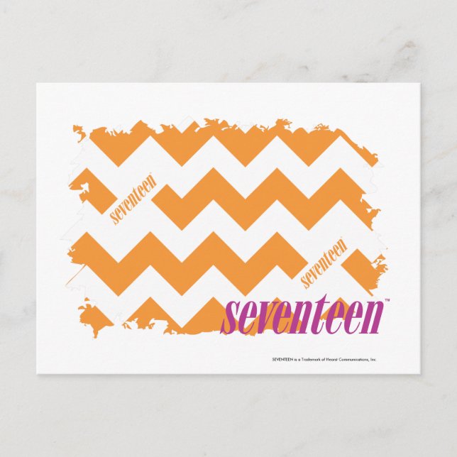 ZigZag Orange 4 Postkarte (Vorderseite)