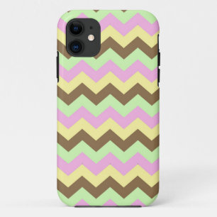 Zigzag-Patroon (Gewölbe, Grüne, Gel en Bruin) Case-Mate iPhone Hülle