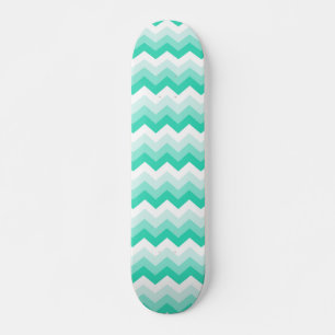 Zigzag patroon (Türkis, Groen) Skateboard