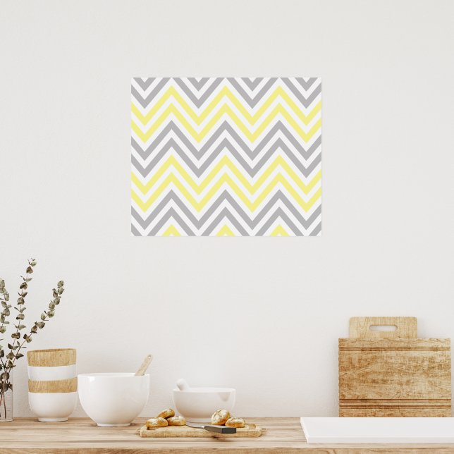 Zigzag Pattern, Chevron Pattern. Poster (Küche)