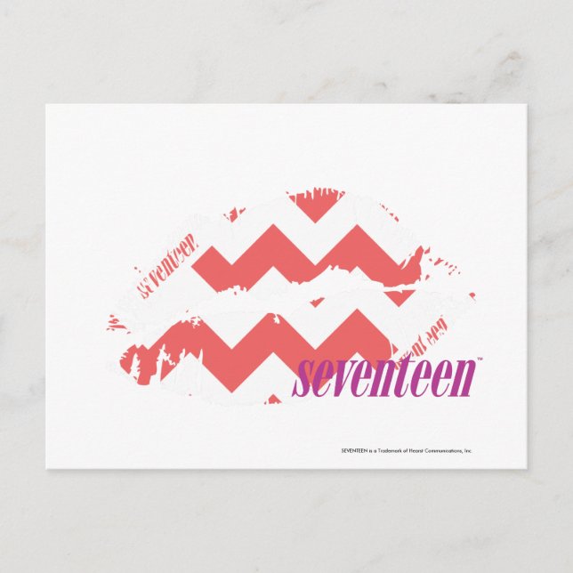 ZigZag Pink Postkarte (Vorderseite)