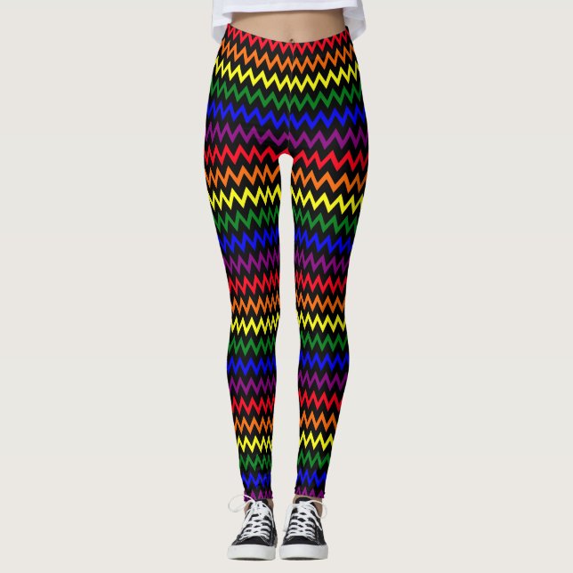 Zigzag Pride Colors Leggings (Vorderseite)