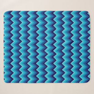 Zigzag Streifen im Wasserfarben Sherpa Blankon Sherpadecke
