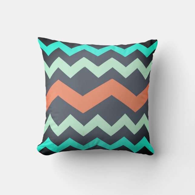 Zigzag Throw Pillow Kissen (Vorderseite)