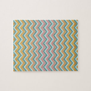 ZigZag weiche warme Farben Puzzle