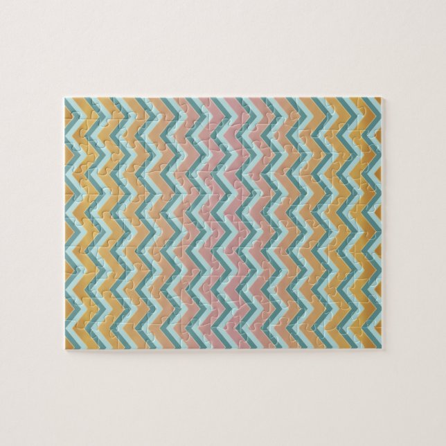 ZigZag weiche warme Farben Puzzle (Horizontal)