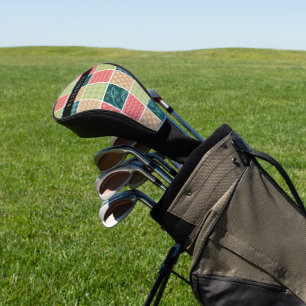 Zigzag, Zickzack, Gingham, Polka Dots, Ihr Name Golf Headcover