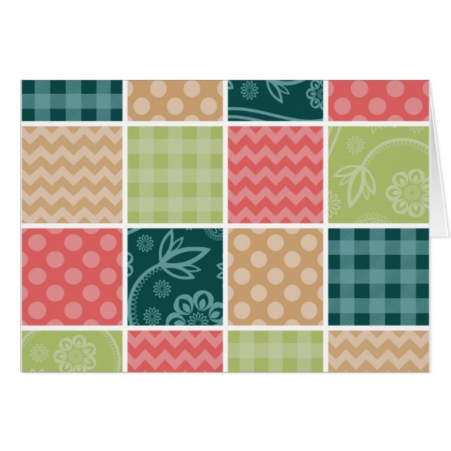 Zigzag, Zickzack, Gingham, Polka Dots, Patchwork (Vorderseite (Horizontal))