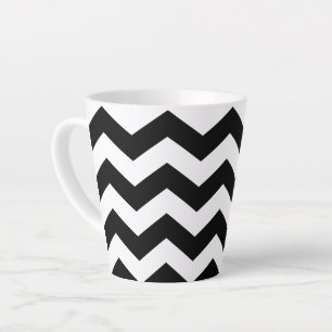 Zigzag Zickzack Schwarz/Weiß Milchtasse