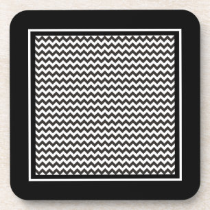 Zigzags Cork Untersetzer, Black and White Chevrons Getränkeuntersetzer