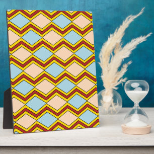 Zigzags und Diamonds Abstrakte Kunst Fotoplatte