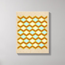 Zigzags und Diamonds Abstrakte Kunst Leinwanddruck