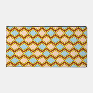 Zigzags und Diamonds Abstrakte Kunst Schreibtischunterlage
