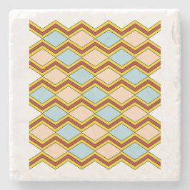 Zigzags und Diamonds Abstrakte Kunst Steinuntersetzer