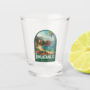 Zihuatanejo Mexico Reise Kunst Vintage Schnapsglas