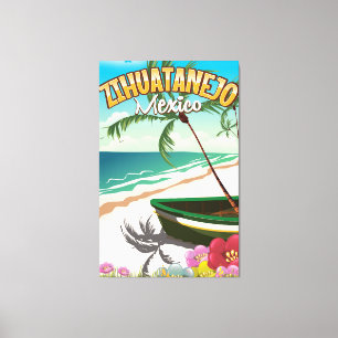 Zihuatanejo Mexikanisches Reiseplakat Leinwanddruck