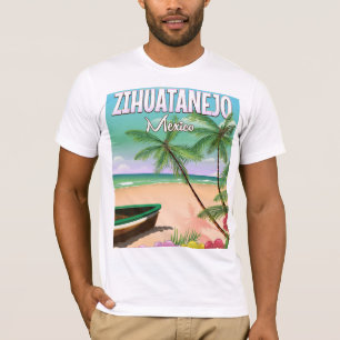 Zihuatanejo Mexikanisches Strandurlaub Poster T-Shirt