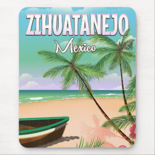 Zihuatanejo Mexikanisches Strandurlaubsposter Mousepad
