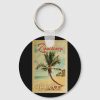 Zihuatanejo Palm Tree Vintage Travel