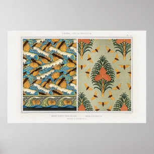 Zikaden, Fliegende Fische und Nautilus-Schalen Poster