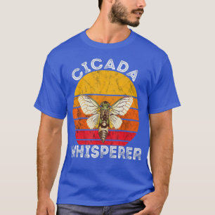 Zikaden-Flüsterer-Brut-Insekt Retro-Sonnenuntergan T-Shirt