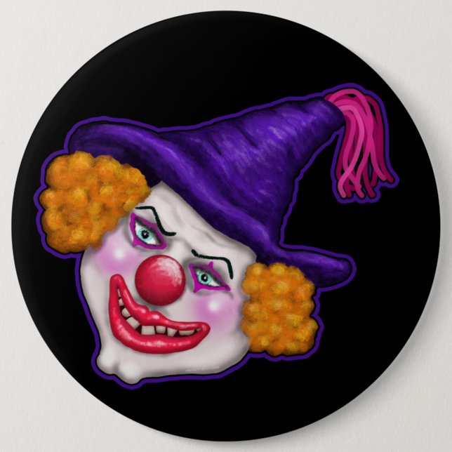 Zilko der gruselige Clown | Halloween Fun Button (Vorderseite)