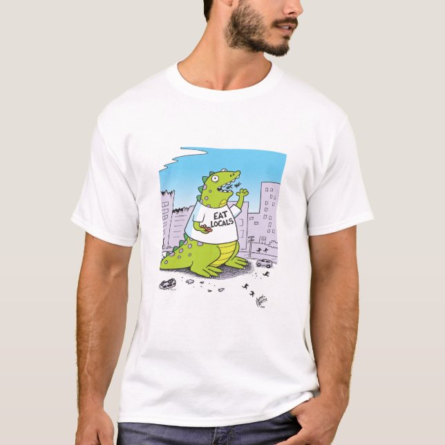 Zilla frisst Einheimische T-Shirt (Vorderseite)