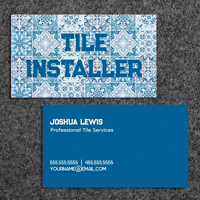 Zillenauftragnehmer Visitenkarte (Tile Contractor Business Cards)