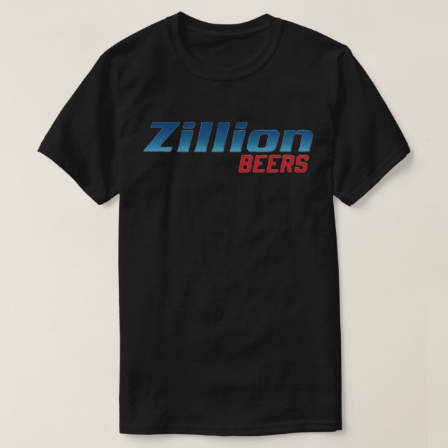Zillion Beers Natty Light Sticker T-Shirt (Design vorne)