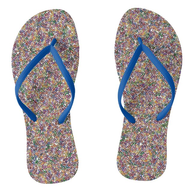 Zillionen von Polizeikräften dünne blaue Schlangen Flip Flops (Fußbett)