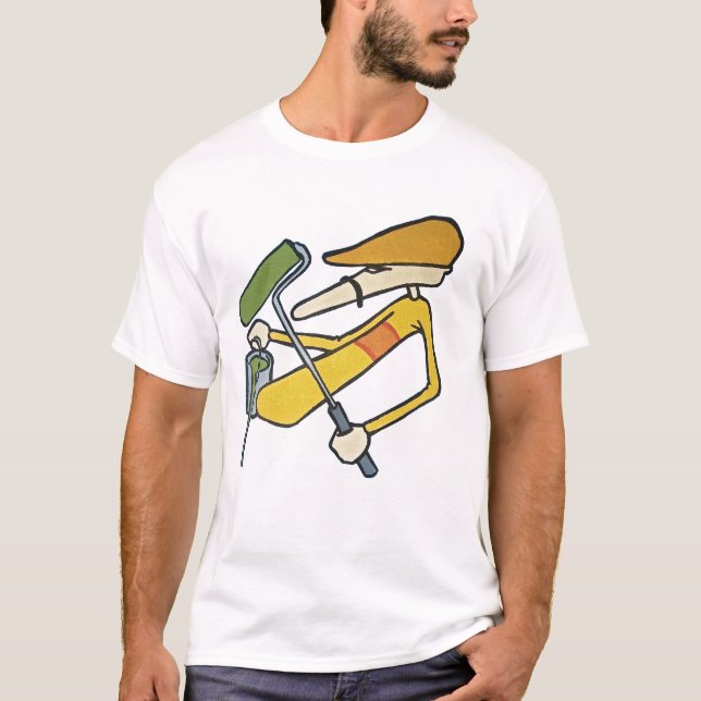 ZIMAD CHARAKTER MIT FARBEN-EIMER UND ROLLE T-Shirt (Vorderseite)