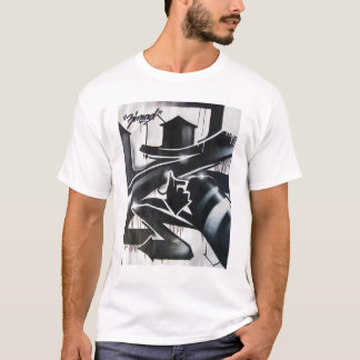 ZIMAD SCHWARZWEISS-SPRAYPAINT GRAFFIT Z T - SHIRT