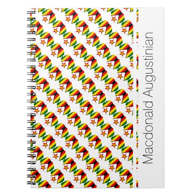 ZIMBABWE Custom Flag Patriotic Notebook Journal Notizblock (Vorderseite)