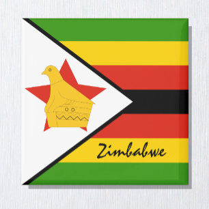 Zimbabwe flag & Africa holiday/sports fans Magnet