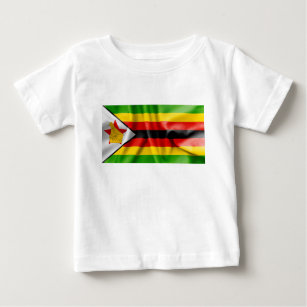 Zimbabwe Flag Baby Fine Jersey T - Shirt