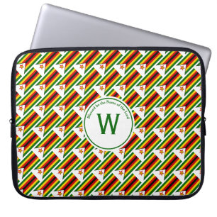 ZIMBABWE FLAG Custom Monogram Zimbabweed Laptop Laptopschutzhülle