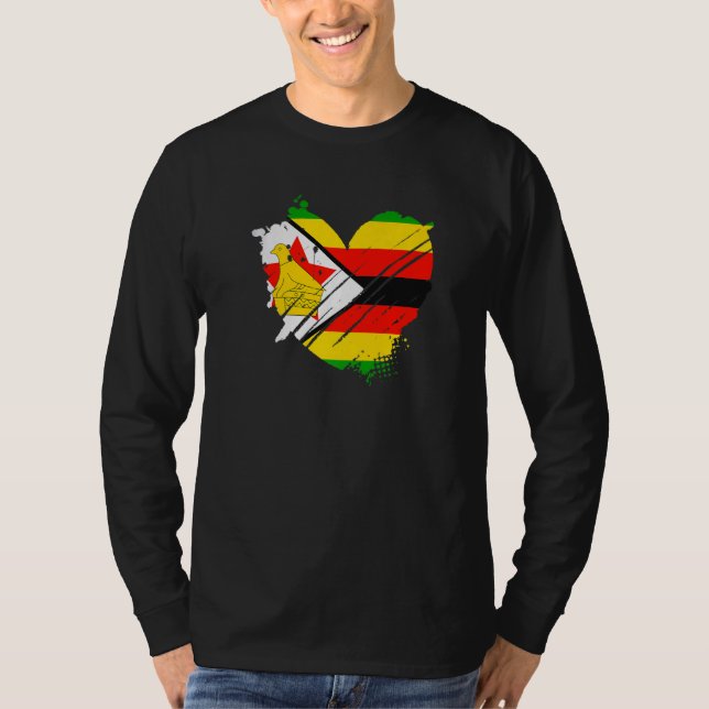 Zimbabwe Flag I love It is in my DNA  Zimbabweans T-Shirt (Vorderseite)