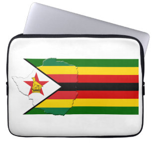 ZIMBABWE Flag Map Patriotic Computer Laptopschutzhülle