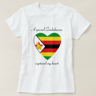 Zimbabwe-Flagge T-Shirt für den Schatz