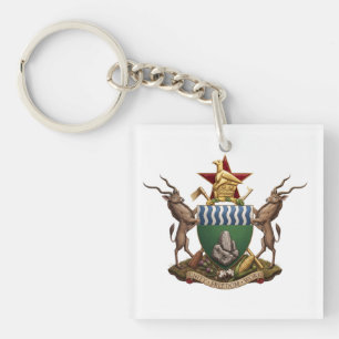Zimbabwe Wappen Arme Landesflagge Symbol Emblem Schlüsselanhänger