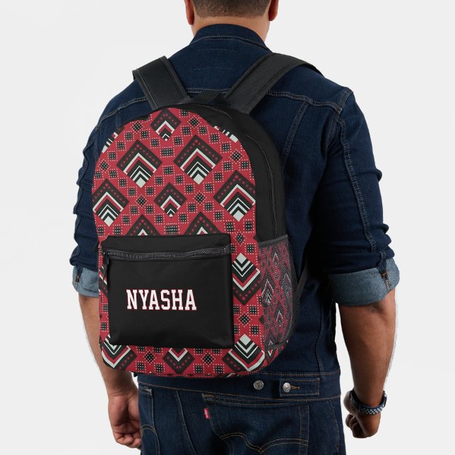 Zimbabwean Traditional Jira reRetso African  Bedruckter Rucksack (Zimbabwean Traditional Jira reRetso African Printed Backpack)
