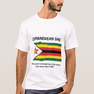 ZIMBABWEAN VATER Starker Mut Personalisiert T-Shirt