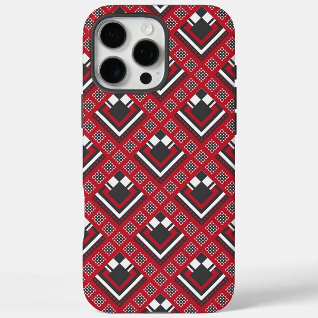 Zimbabwischer Retso-afrikanischer Retro-Mudcloth-D Case-Mate iPhone Hülle (Rückseite)