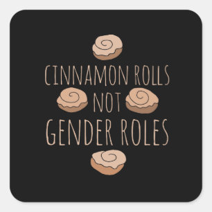 Zimmelrollen nicht Geschlechterrollen Quadratischer Aufkleber