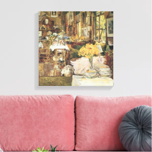 Zimmer der Blumen von Childe Hassam, Vintage Fine  Leinwanddruck